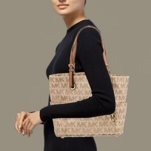 Michael Kors Monogramed Canvas Medium Size Tote/Shoulder Bag